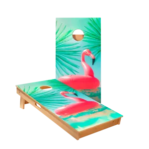 Inflatable Flamingo Star Cornhole Boards