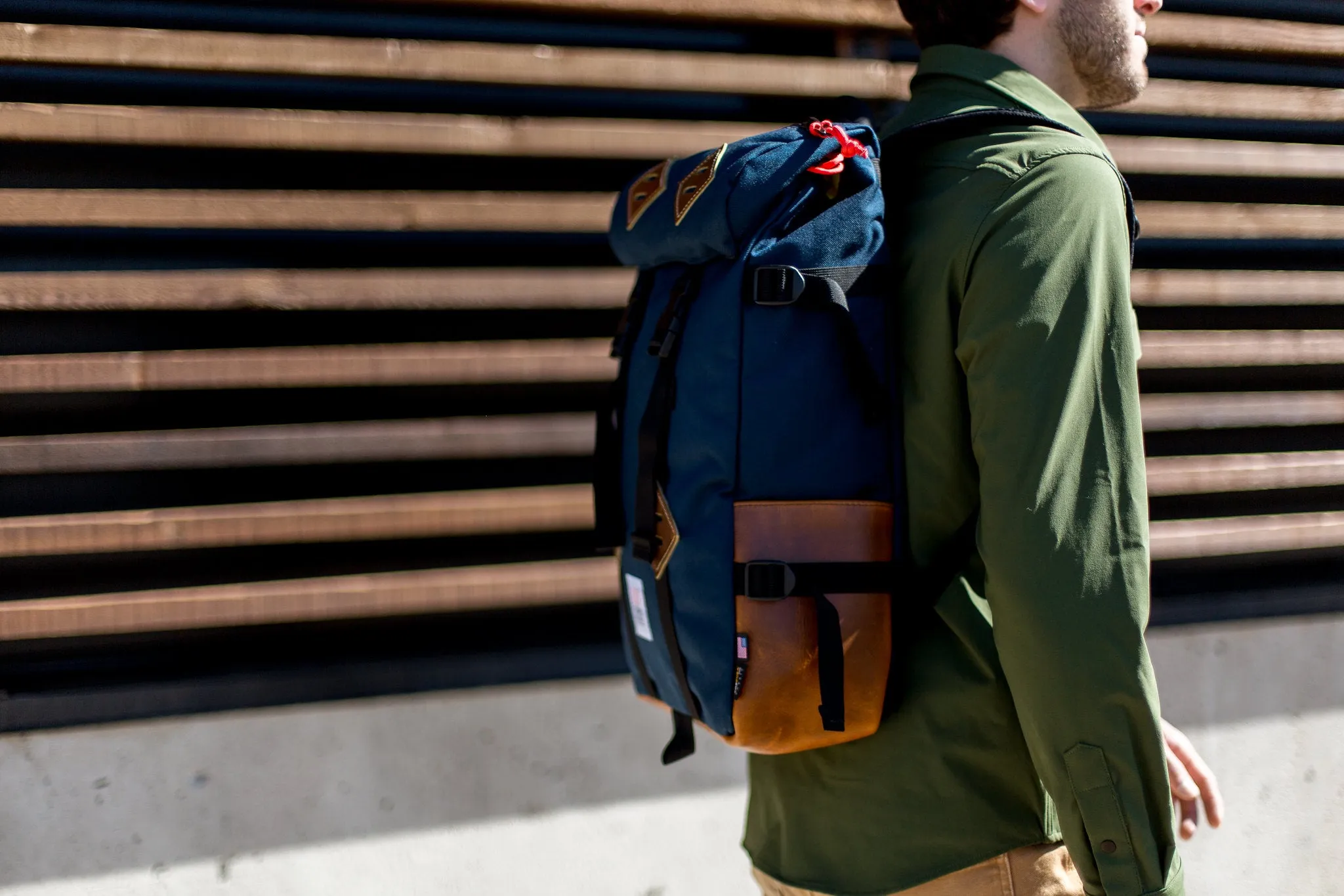 Klettersack Leather Navy/Leather