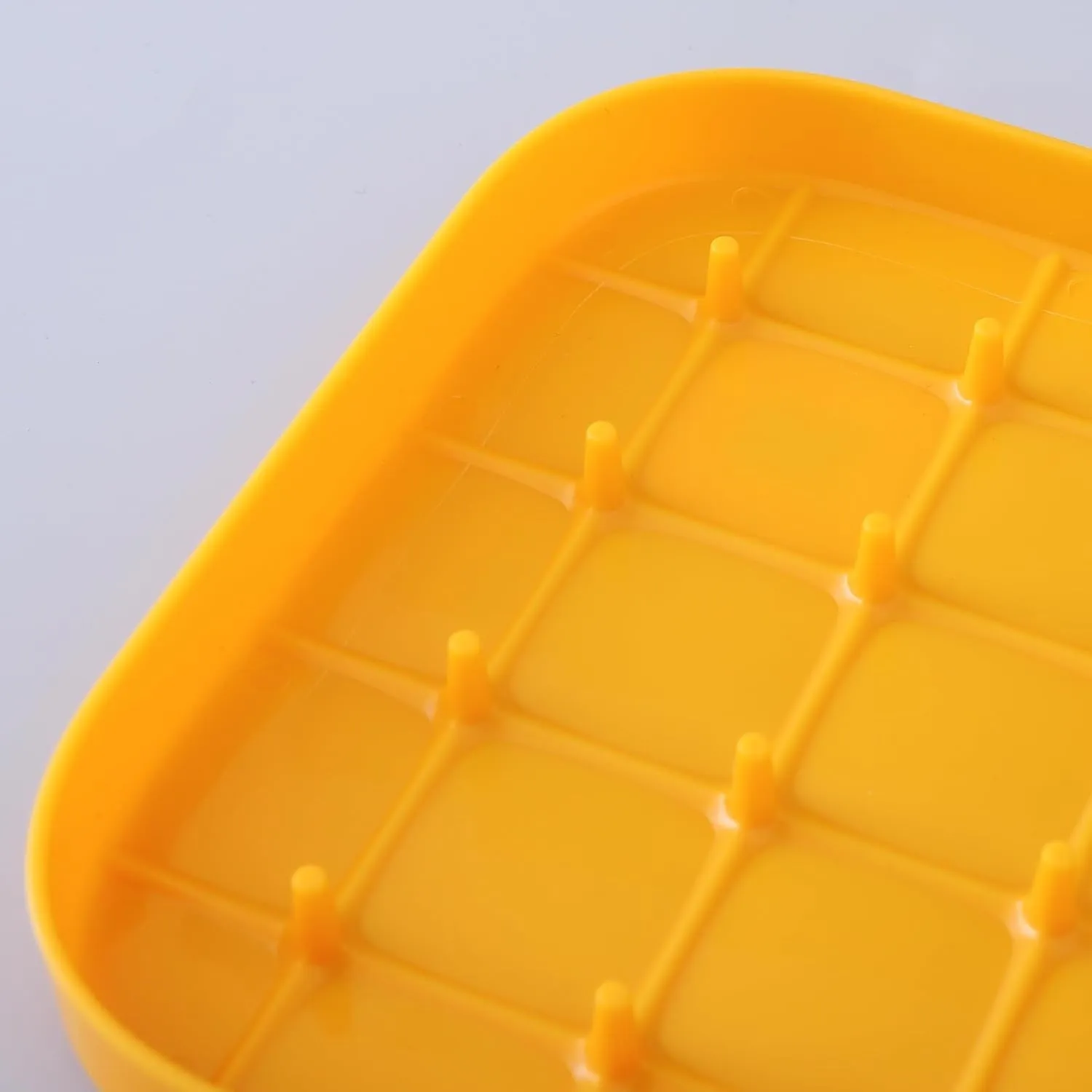 Kuber Industries Pack of 5|2 Layer Ice Cube Tray with Lid | Ice Cube Storage Box with Ice Scoop | 56 Ice Cube Molds for Freezing | One-Press Demolding | BPA Free | Orange