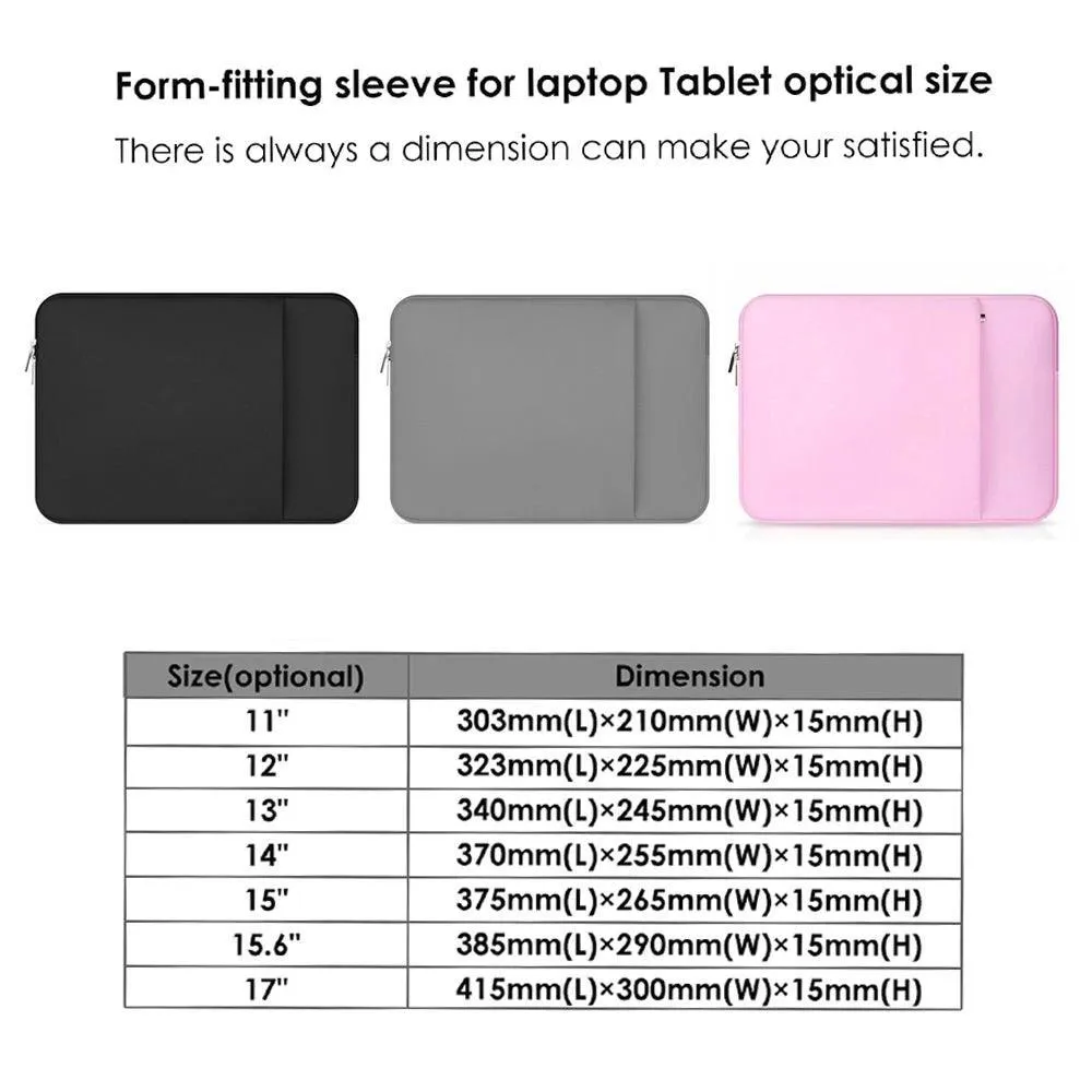 Laptop Sleeve: Stylish Slim Design with Shock Absorption & Accessory Storage