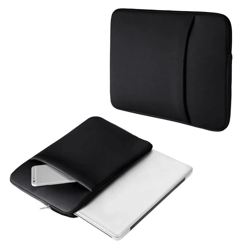 Laptop Sleeve: Stylish Slim Design with Shock Absorption & Accessory Storage