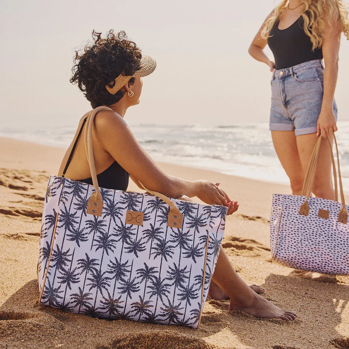 Large Beach Bag Palm Neutral