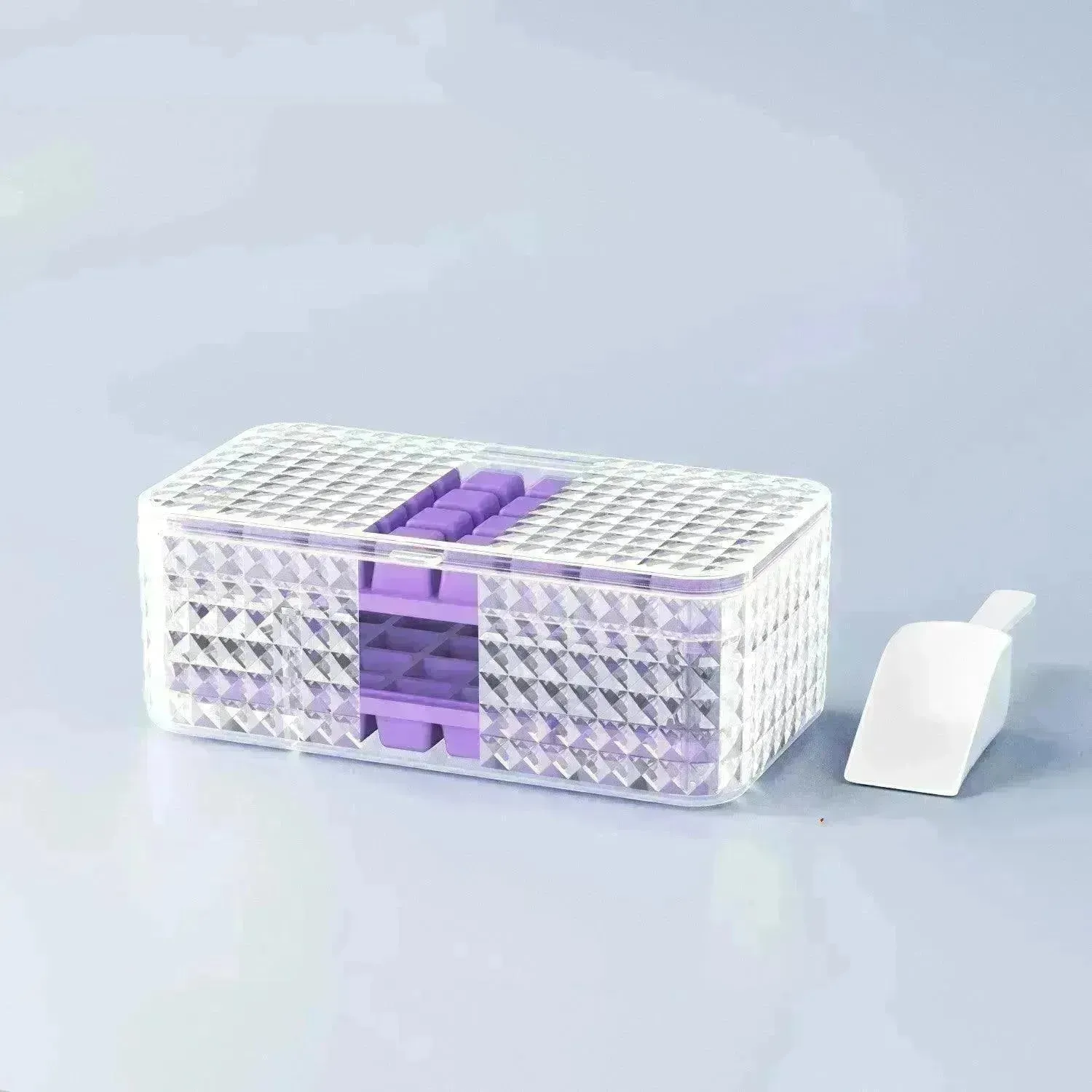 Large New Silicone Square Ice Mold Ice Cube Trays Lid Mold Storage Box Creative Tool Ice Cube Maker Cool Drinks Kitchen Bar