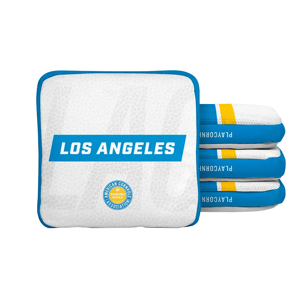 Los Angeles LAC Football Gameday Stripes Synergy Edge Cornhole Bags