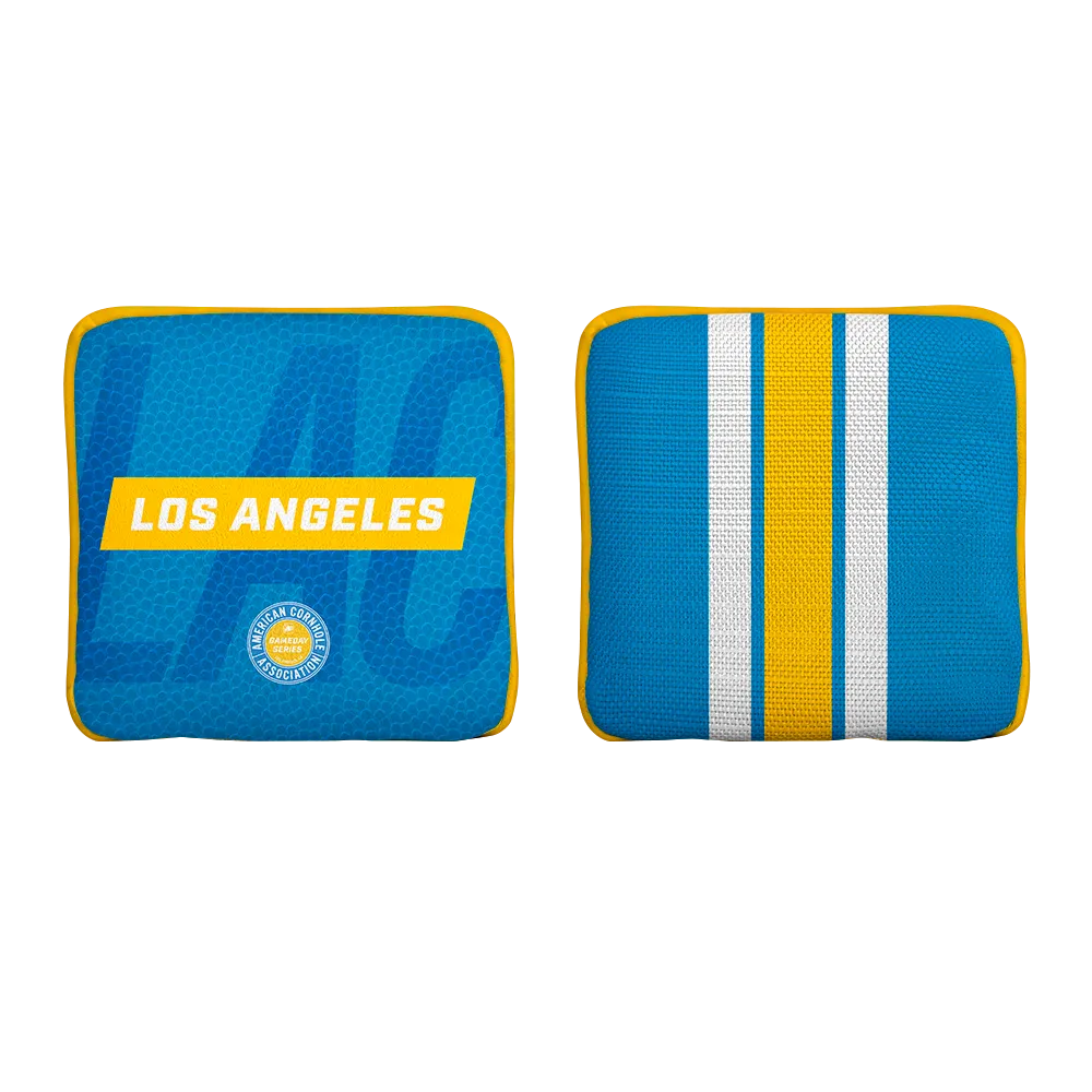 Los Angeles LAC Football Gameday Stripes Synergy Edge Cornhole Bags