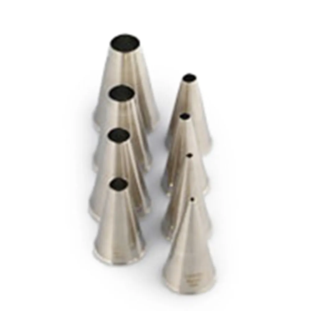 Loyal Professional Grade Stainless Steel Plain Piping Tubes - Set of 8