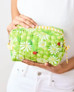 Lucky Daisy - Quilted Pouch - Lime Twist