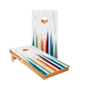 Multi Faded Stripes Star Cornhole Boards