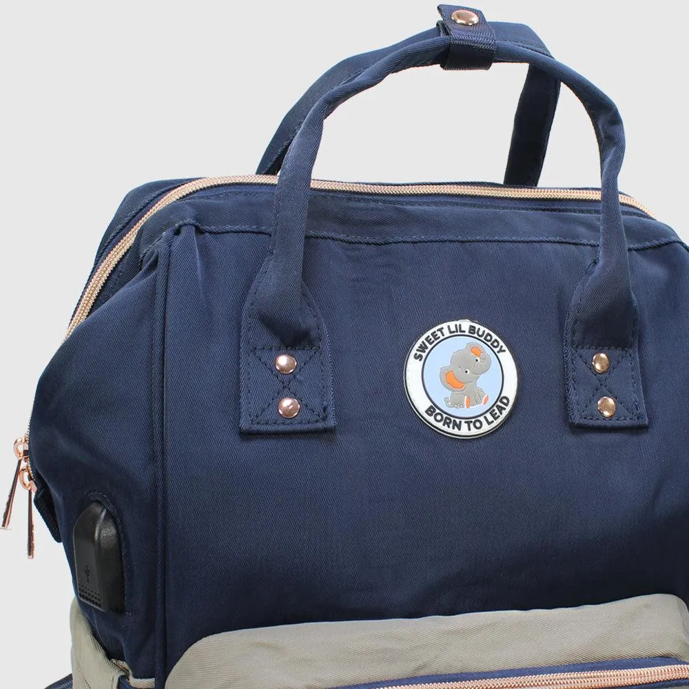 Navy/Grey Sweet Lil Buddy Galaxy Classic Baby Diaper Bag