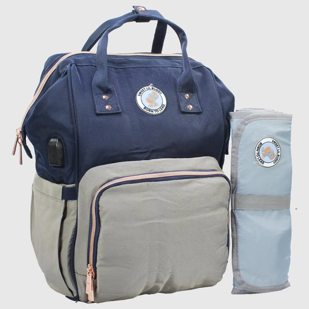 Navy/Grey Sweet Lil Buddy Galaxy Classic Baby Diaper Bag