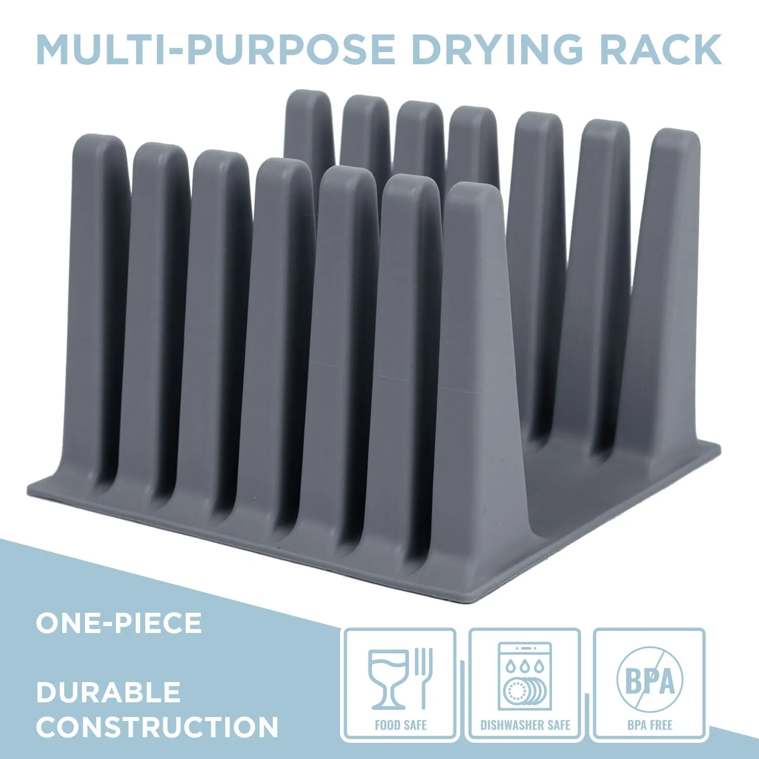 Nordic By Nature Silicone Drying Rack For Reusable Bags - (Slate Grey)