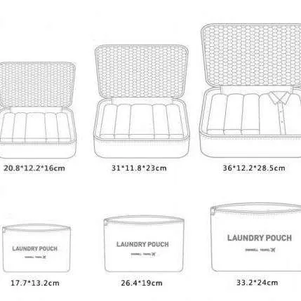 Packing Cubes- 6 piece set