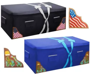 Paris Tack Hay Bale Bag 1200D Waterproof with Mesh Ventilation Windows and Patriotic or Cactus Designed Leather Accents