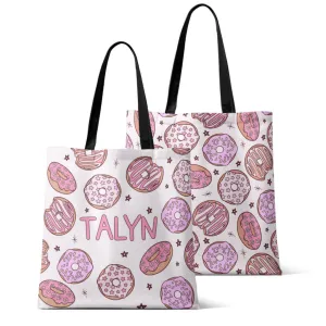 Personalized Tote Bags | Donut Shop Pink