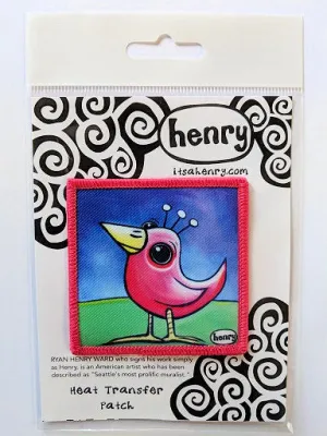 Pink Bird Patch | Original Art by Seattle Mural Artist Ryan "Henry" Ward