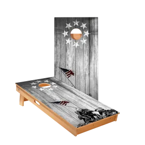 Raise The Flag Star Cornhole Boards