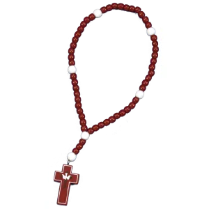 Red Wood Confirmation Rosary- Light of the World - Pack of 6
