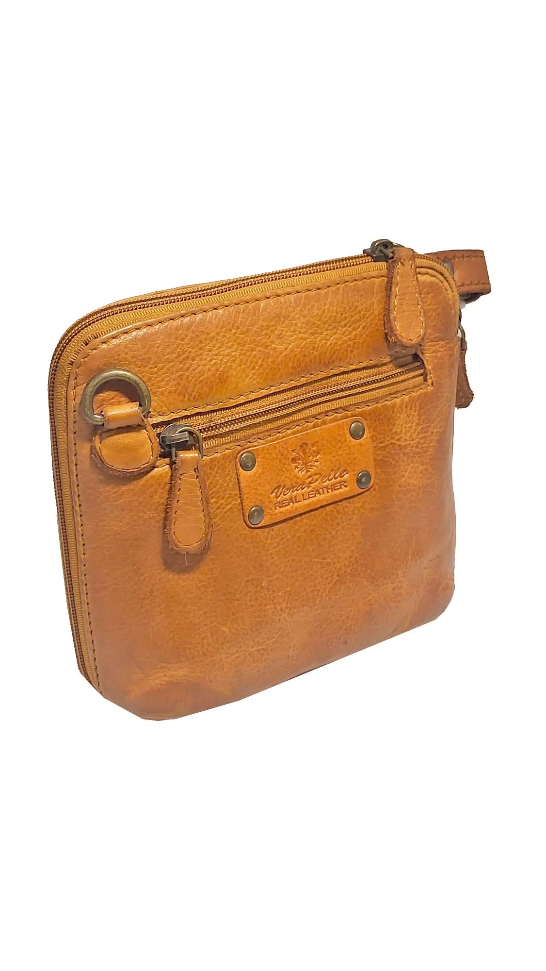 RHIANNON WASHED - Luxury Washed Leather Cross Body Small Bag NEW