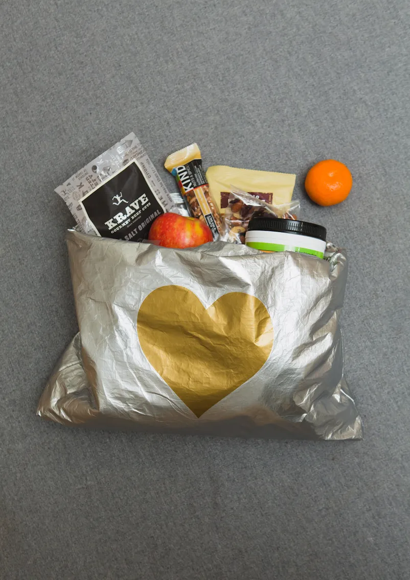 Set of Four - Packing Cubes - Silver with Gold Heart