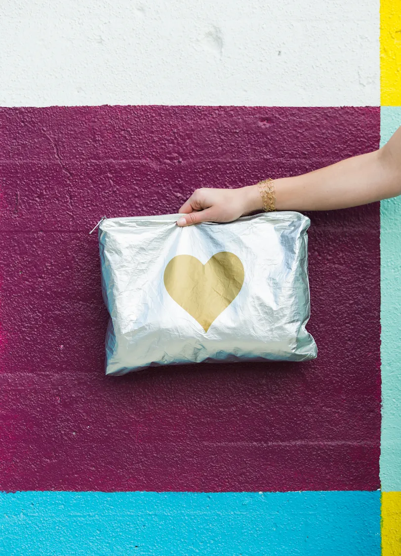 Set of Four - Packing Cubes - Silver with Gold Heart