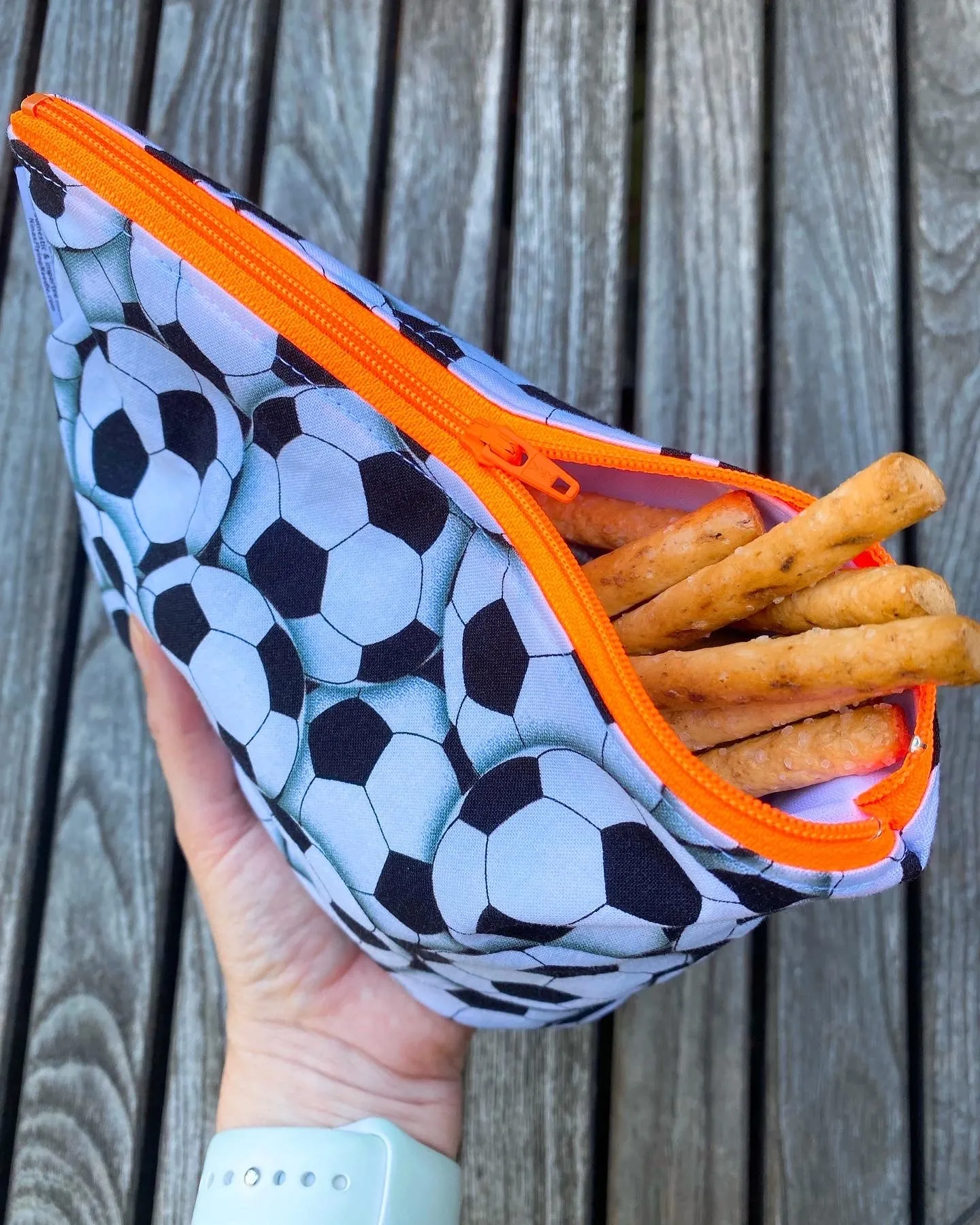 Snack Sized Reusable Zippered Bag Stars and Stripes Combo Print