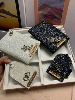 Special Edition Glitter Passport Covers and Luggage tags