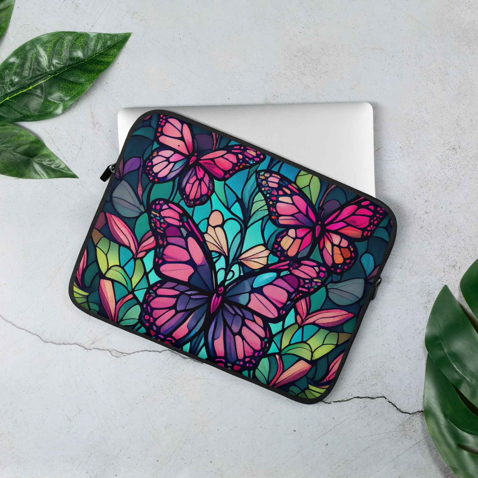 Stain glass Butterfly Bliss Laptop Sleeve