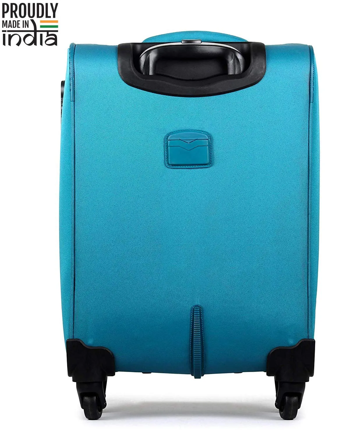 The Clownfish Globetrotter Series Luggage Polyester Softsided Suitcase 4 Wheel Trolley Bag (61 cm, Crimson Red)
