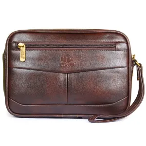 The Clownfish Multipurpose Travel Pouch Money Cash Pouch Wrist Handbag Clutch (Dark Brown)
