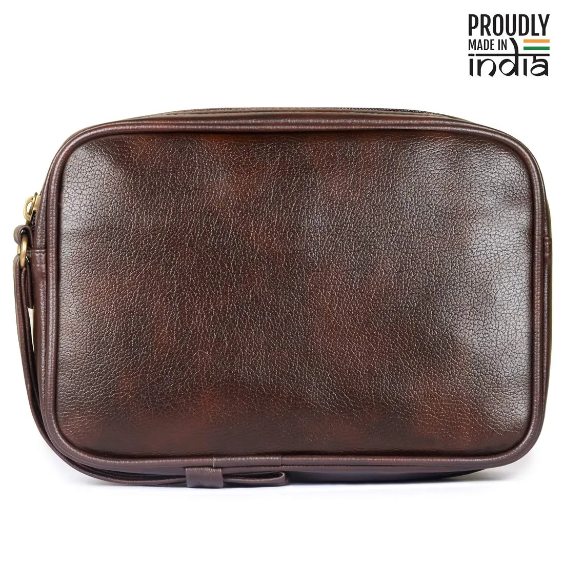 The Clownfish Multipurpose Travel Pouch Money Cash Pouch Wrist Handbag Clutch (Dark Brown)