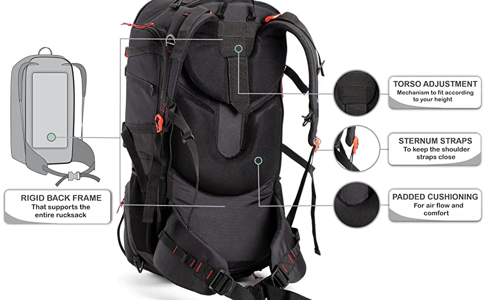 Tripole Voyager Rucksack and Backpack for Travelling with Detachable Bag | 70 Litres | Digital Camouflage