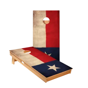 Vintage Texas Flag Longhorn Star Cornhole Boards