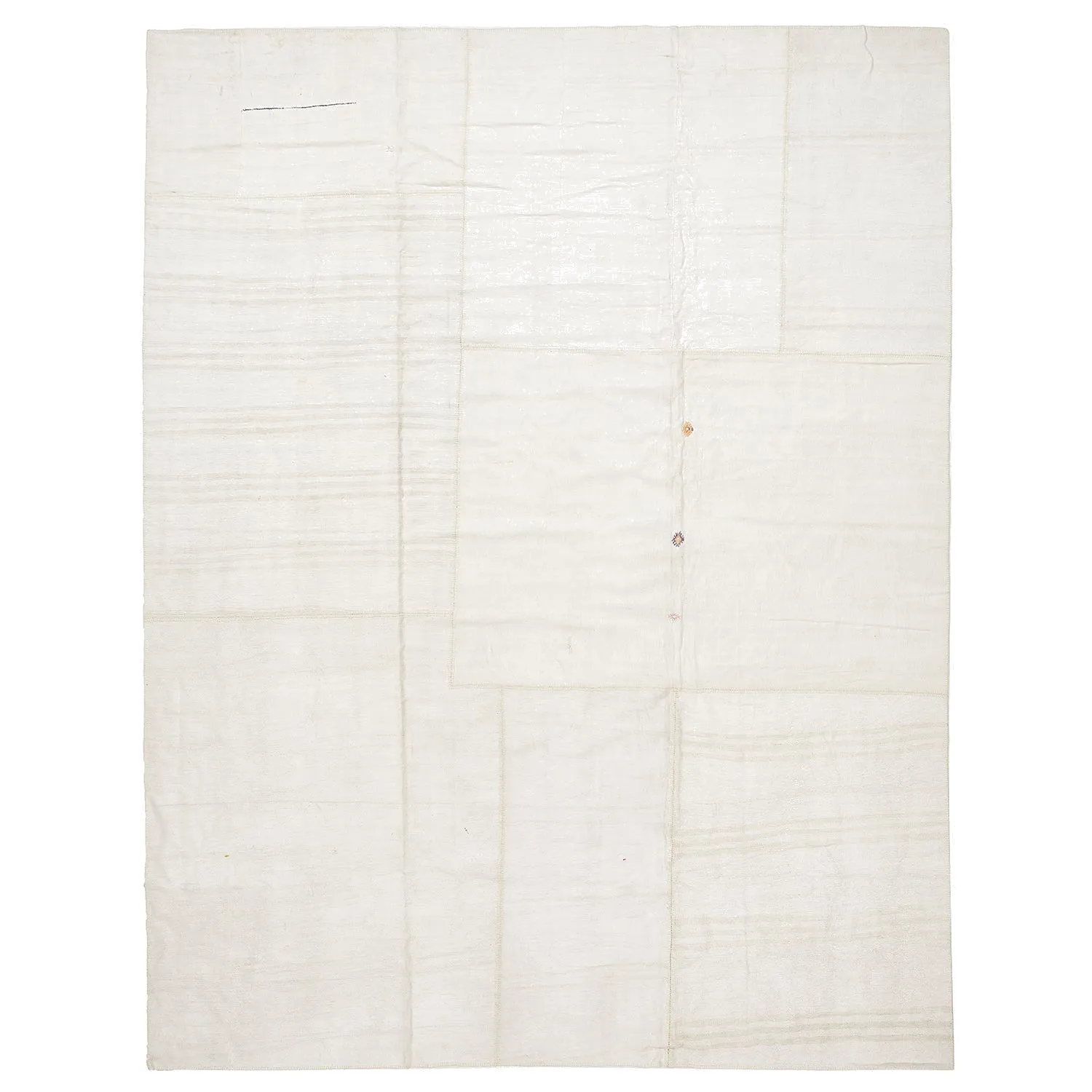 White Textured Linen Rug - 12'11" x 16'1"