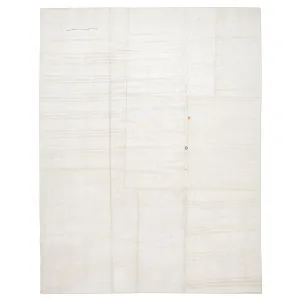 White Textured Linen Rug - 12'11" x 16'1"
