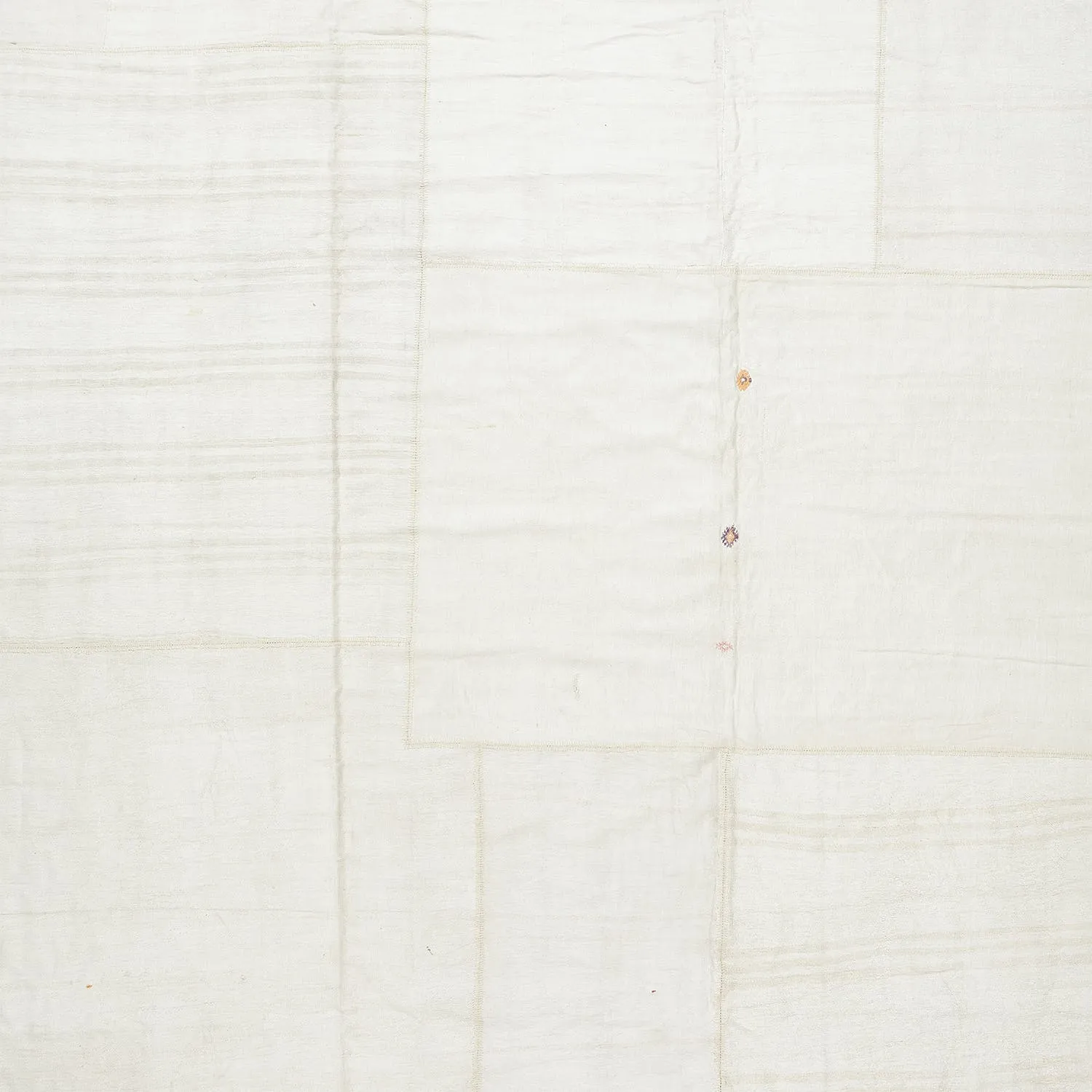 White Textured Linen Rug - 12'11" x 16'1"