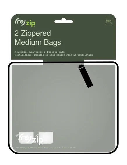 Zippered Medium Bag 2-Pack